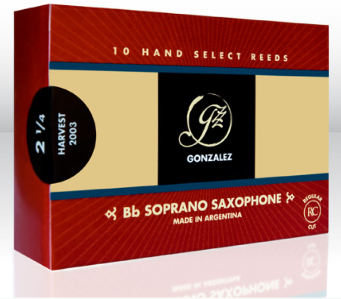 Gonzalez Classic Soprano Saxophone Reeds Box of 10 Strength 2.5 