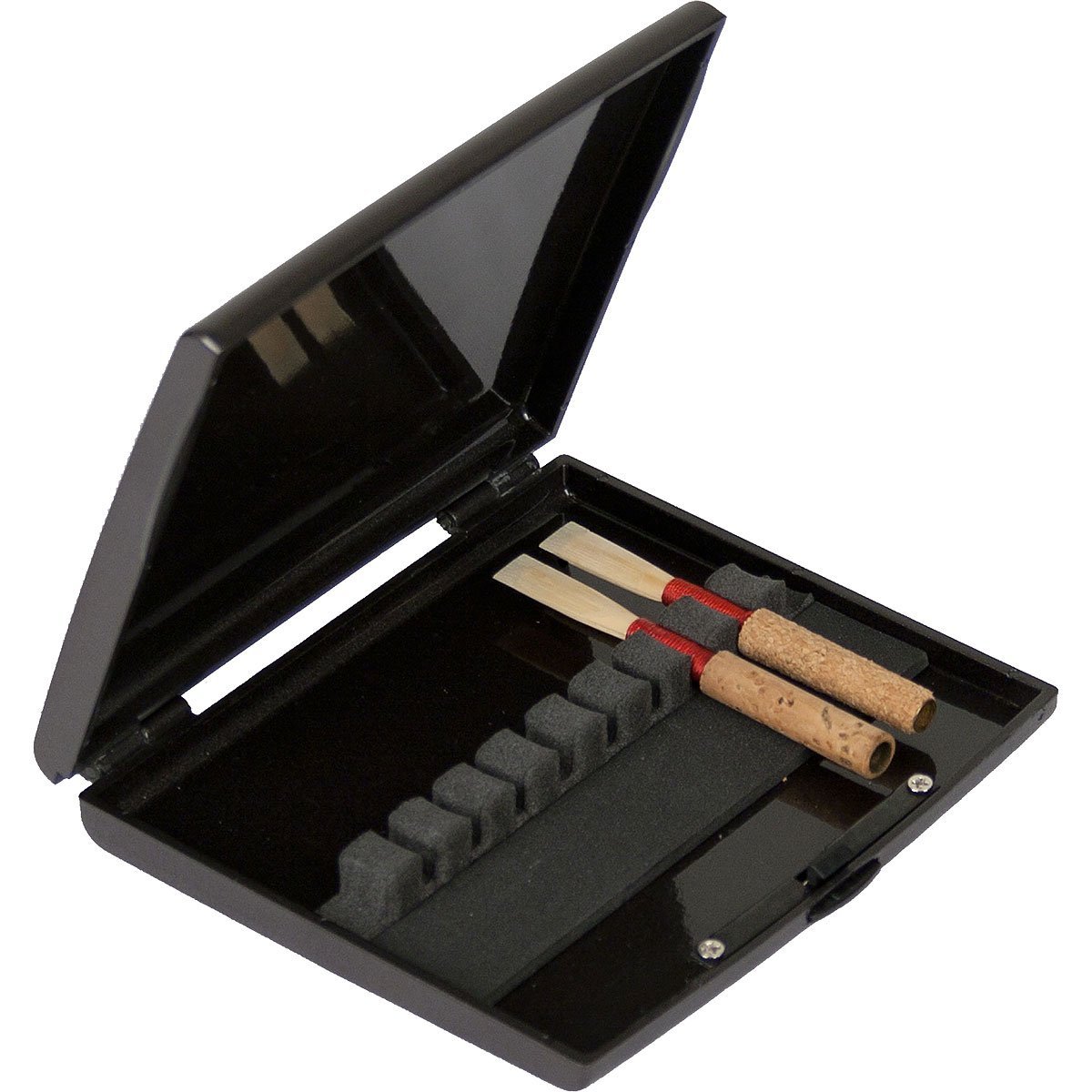 365invent Oboe Reed Case for 20pcs Reeds PU Leather Cover Black 