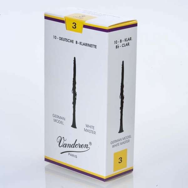 Vandoren CR164 Bb Clarinet White Master Reeds Strength 4; Box of 10 