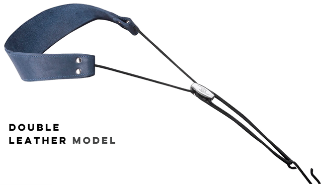 Bambú Double Leather Neck Strap, Alto / Soprano Saxophone