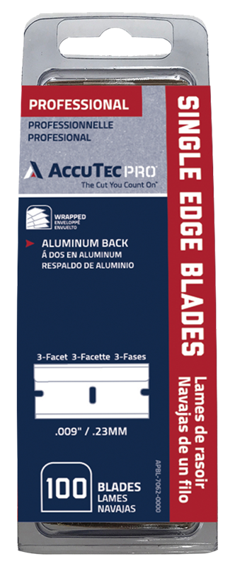 AccuTec Pro / GEM, Single Edge Razor Blade Replacements, 100 Pack